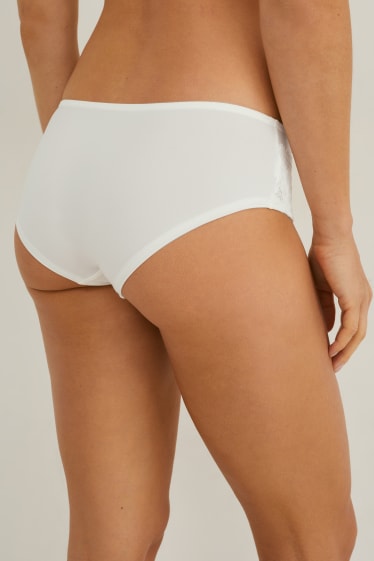 Femmes - Lot de 2 - shortys - LYCRA® - blanc crème