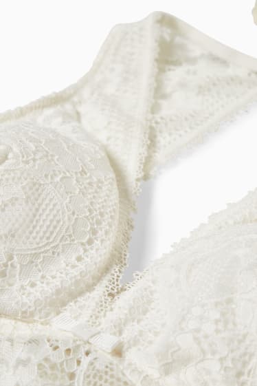 Damen - Bralette - wattiert - cremeweiss