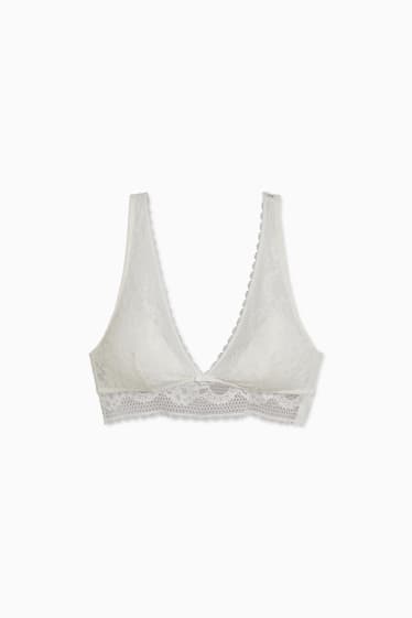 Damen - Bralette - wattiert - cremeweiss