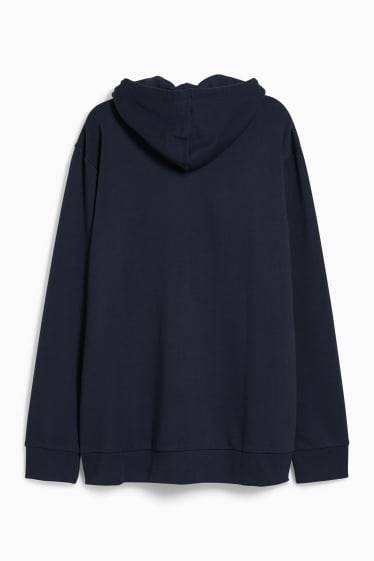 Heren - Sweatvest met capuchon - donkerblauw