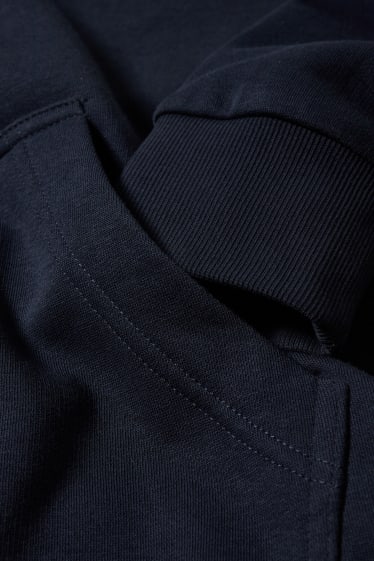 Heren - Sweatvest met capuchon - donkerblauw