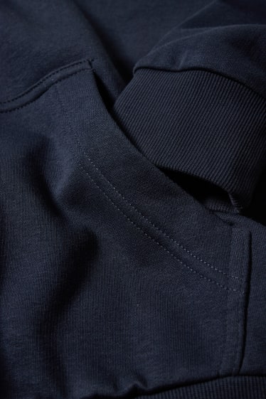 Hombre - Sudadera con cremallera y capucha - azul oscuro