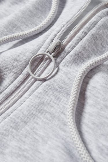 Women - CLOCKHOUSE - zip-through sweatshirt with hood - light gray-melange