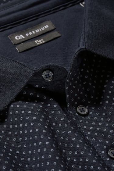 Hommes - Polo - 4 Way Stretch - Flex - LYCRA® - bleu foncé