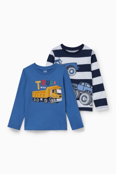 Kinder - Multipack 2er - Langarmshirt - blau