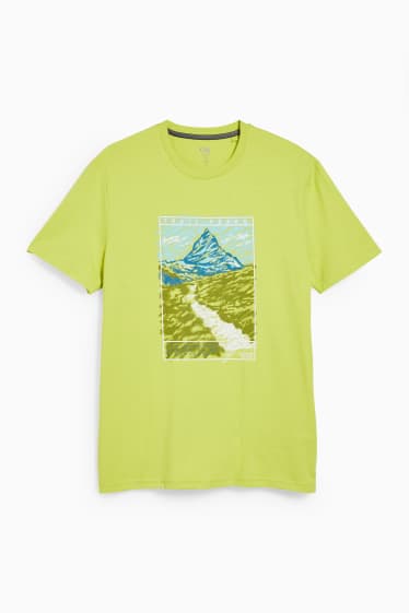 Hombre - Camiseta funcional - senderismo - amarillo fosforito