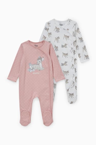 Babys - Set van 2 - Bambi - baby-pyjama - roze