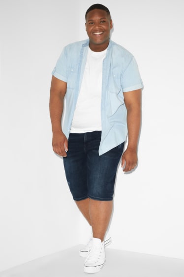 Men - CLOCKHOUSE - denim bermuda shorts - denim-dark blue