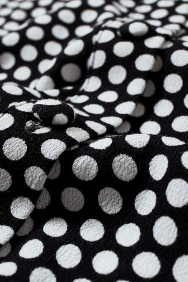 Women - Jumpsuit - polka dot - black / white