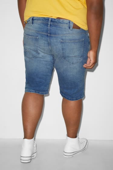 Heren - CLOCKHOUSE - korte spijkerbroek - LYCRA® XTRA LIFE™ - jeanslichtblauw