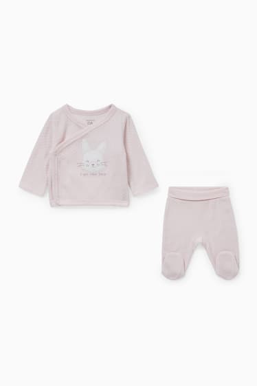 Babys - Erstlingsoutfit - 2 teilig - rosa