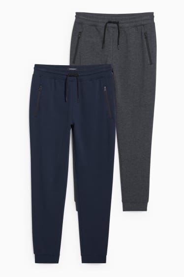 Men - CLOCKHOUSE - multipack of 2 - joggers - dark blue / gray