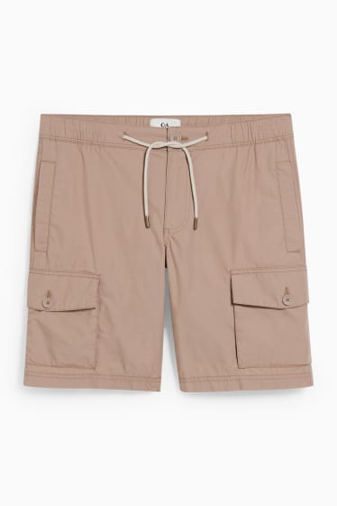 Men - Cargo shorts - light brown
