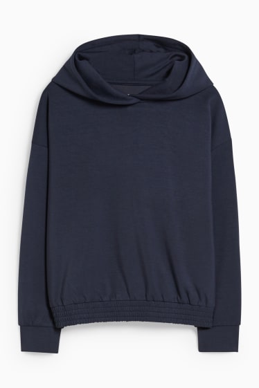 Bambine - Felpa con cappuccio - blu scuro