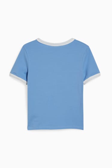 Teens & young adults - CLOCKHOUSE - cropped T-shirt - light blue
