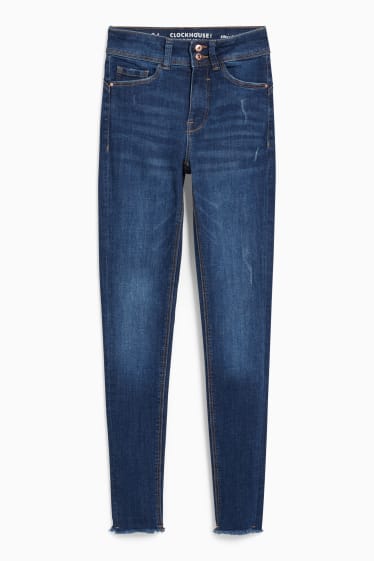 Femmes - CLOCKHOUSE - skinny jean - mid waist - effet push-up - jean bleu