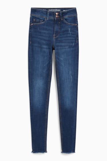 Tieners & jongvolwassenen - CLOCKHOUSE - skinny jeans - mid waist - push-up effect - jeansblauw