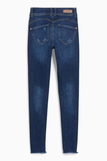 Teens & young adults - CLOCKHOUSE - skinny jeans - mid-rise waist - push-up effect - blue denim