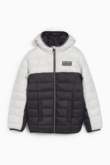 Children - Quilted jacket with hood - cremewhite