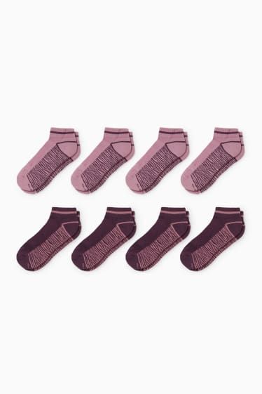 Mujer - Pack de 8 - calcetines cortos deportivos - rosa oscuro