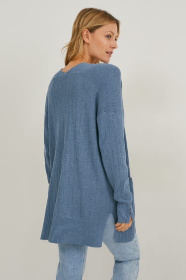 Damen - Strickjacke - dunkelblau