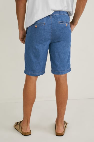 Hommes - Short en jean - avec fibres de chanvre - jean bleu
