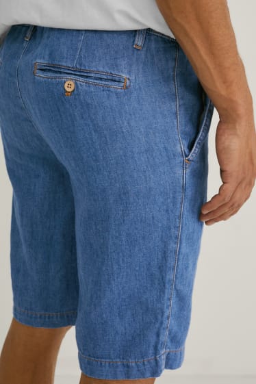 Herren - Jeans-Shorts - mit Hanffasern - jeansblau