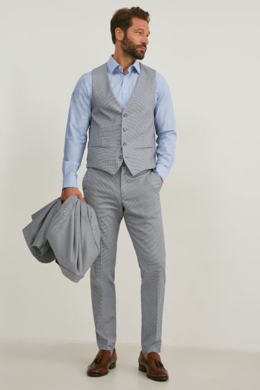 Men - Mix-and-match trousers - slim fit - stretch - LYCRA®  - gray / dark blue