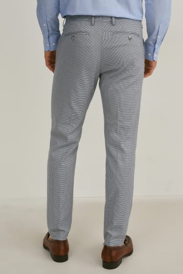 Hombre - Pantalón de vestir - slim fit - stretch - LYCRA®  - gris / azul oscuro