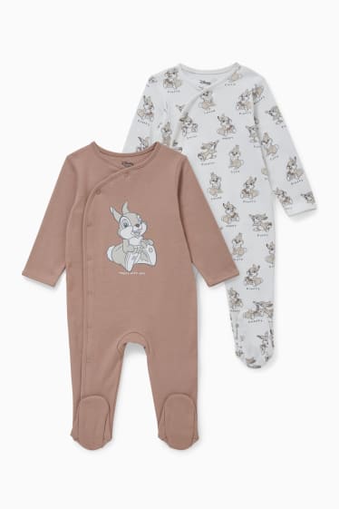 Babys - Multipack 2er - Bambi - Baby-Schlafanzug - weiß