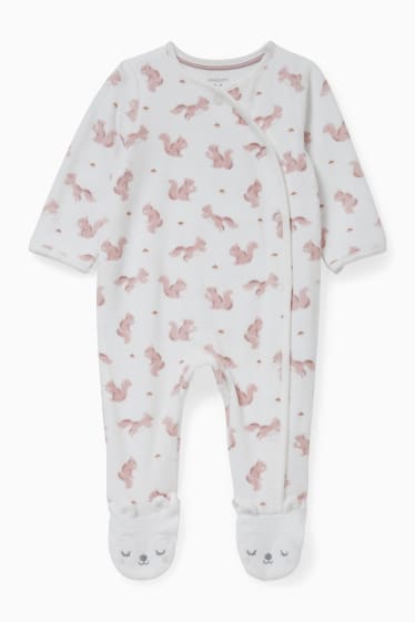 Bebeluși - Pijama salopetă bebeluși - alb ca zăpada