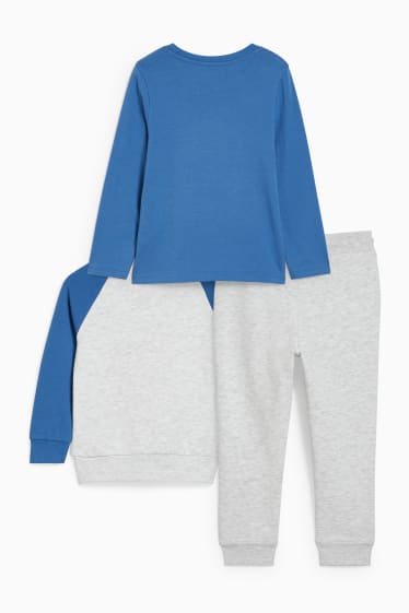 Children - Sonic - set - sweatshirt, long sleeve top and joggers - dark blue