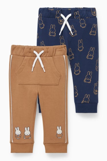 Bébés - Lot de 2 - Miffy - pantalons de jogging pour bébé - bleu foncé