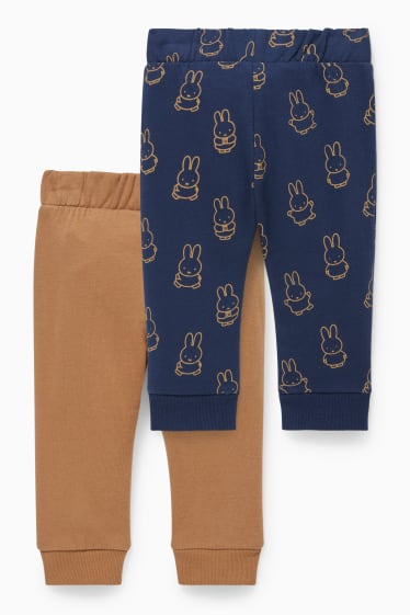 Bébés - Lot de 2 - Miffy - pantalons de jogging pour bébé - bleu foncé