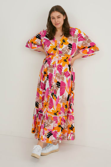 Women - Fit & flare dress - patterned - multicoloured