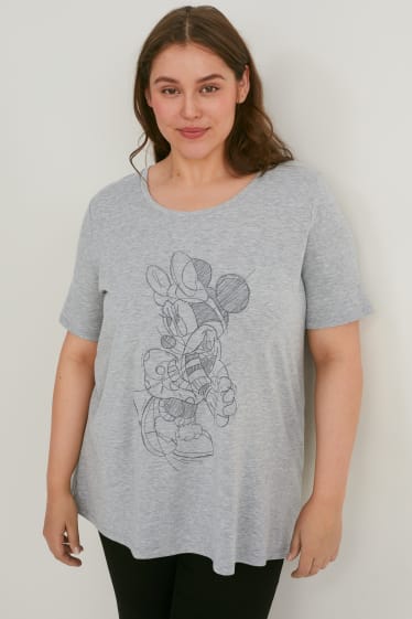 Women - T-shirt - Minnie Mouse - light gray-melange