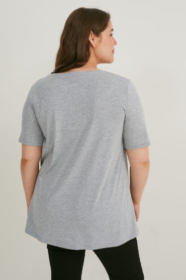Women - T-shirt - Minnie Mouse - light gray-melange