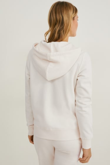 Women - Zip-through sweatshirt with hood - cremewhite