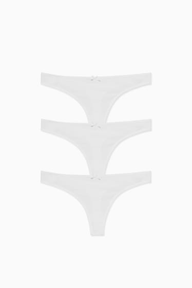 Women - Multipack of 3 - thong - white