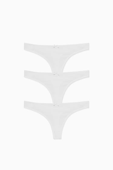 Damen - Multipack 3er - String - weiss