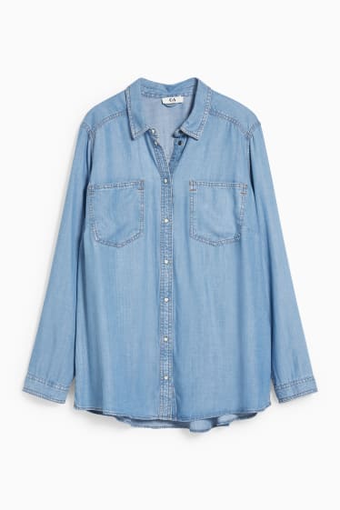 Women - Blouse - denim-light blue