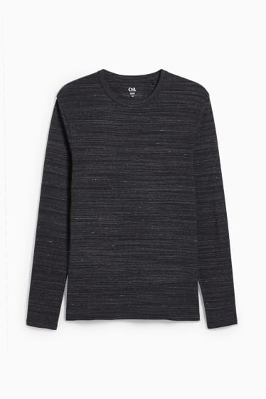 Herren - Langarmshirt - schwarz