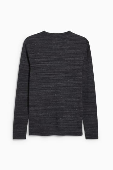 Men - Long sleeve top - black