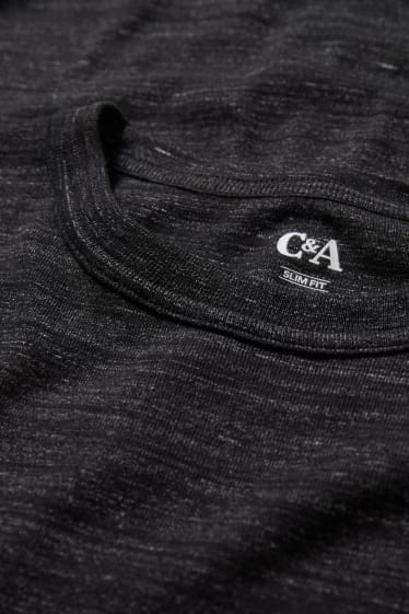 Herren - Langarmshirt - schwarz