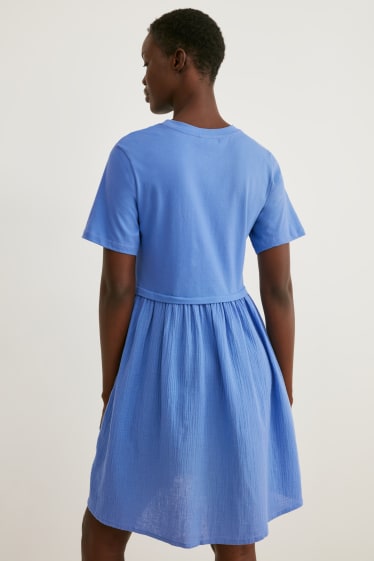 Dames - A-lijn-jurk - blauw