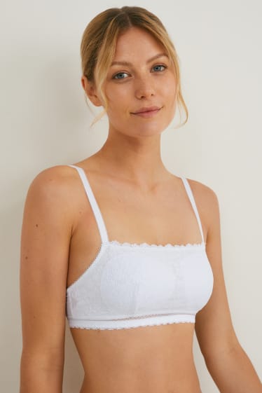 Damen - Bralette - weiß