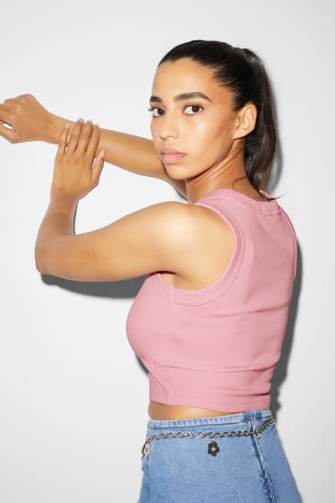 Damen - CLOCKHOUSE - Crop Top - rosa