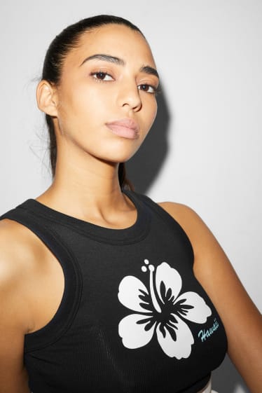 Dona - CLOCKHOUSE - top crop - negre