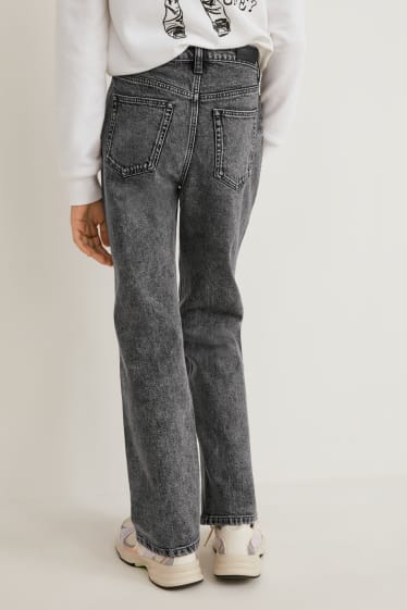 Kinderen - Straight jeans - jeansgrijs