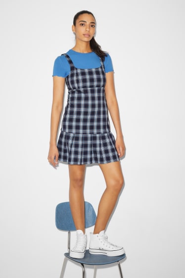 Teens & young adults - CLOCKHOUSE - dress - check - blue
